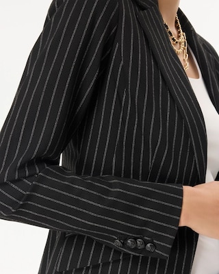 Petite Pinstripe WHBM® One-Button Blazer