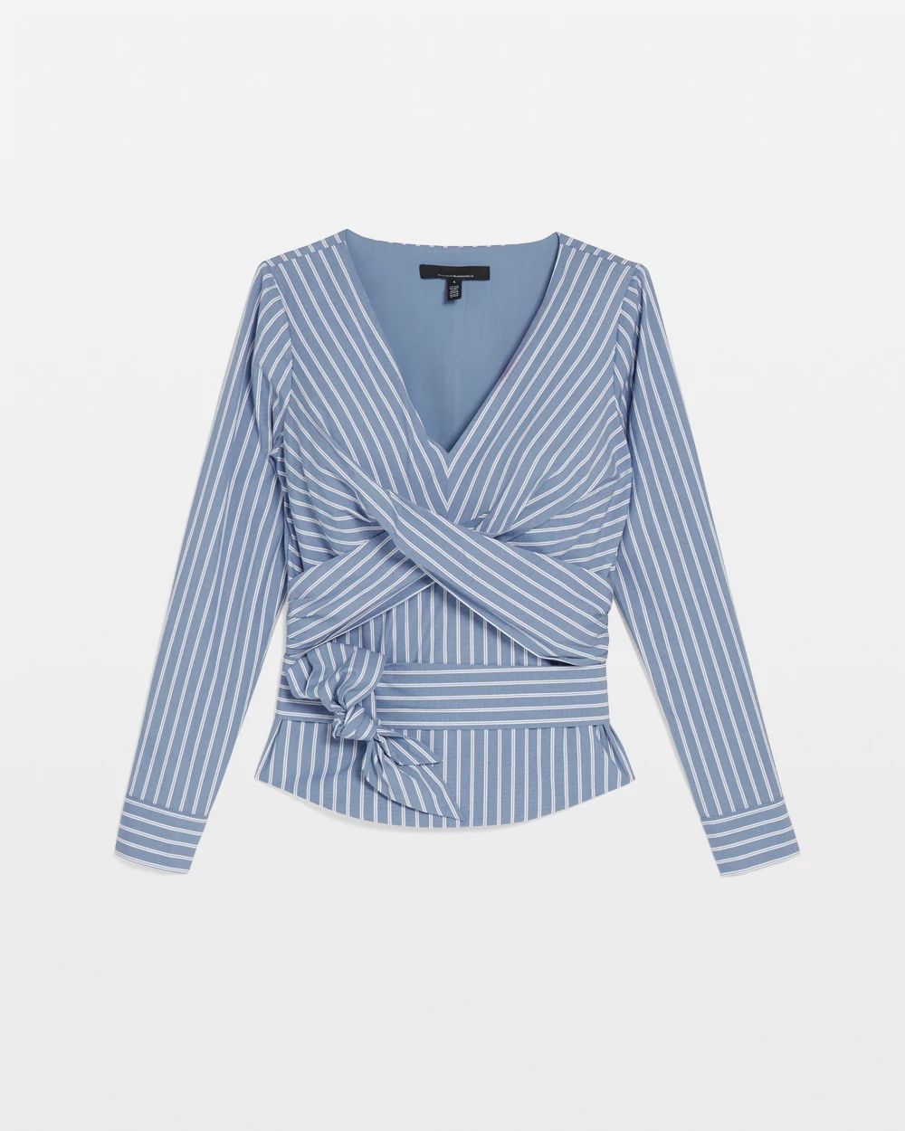 Petite Twist-Front Tie-Waist Blouse