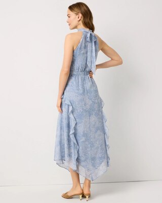 Ruffle Halter Midi Dress click to view larger image.