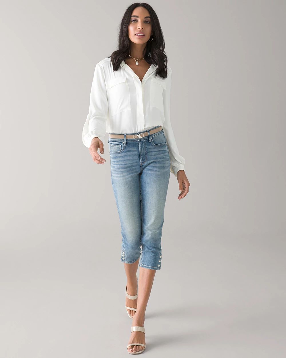 Petite capri jeans shop