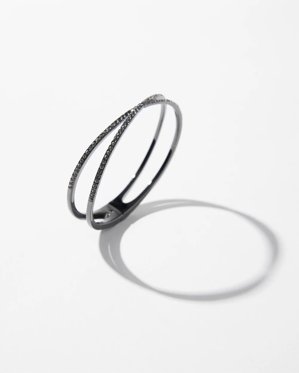 Hematite Criss-Cross Hinge Bracelet