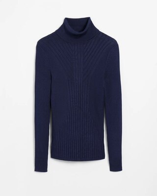 Long-Sleeve Ribbed Turtleneck