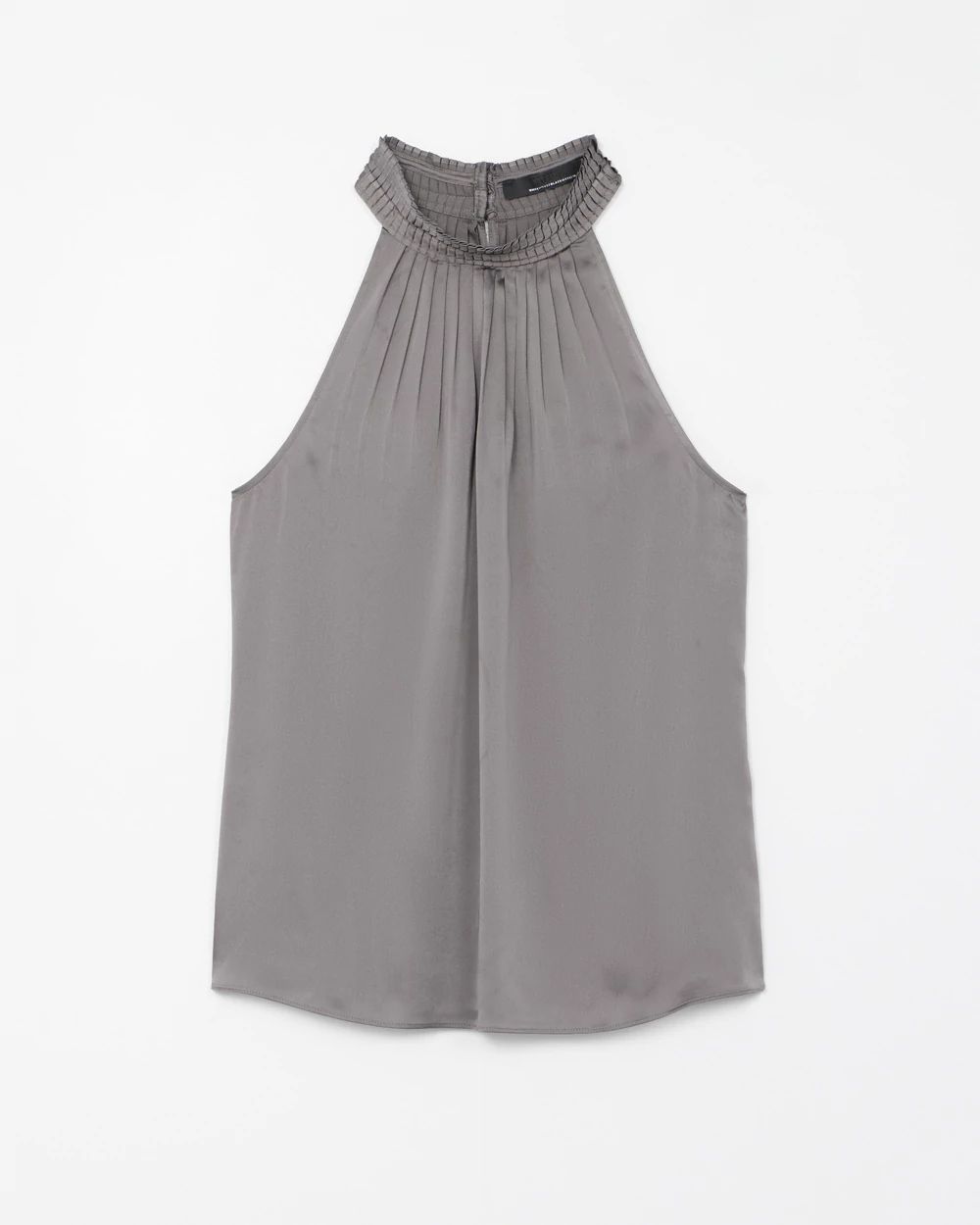 Petite Pleated Halter Shell Top