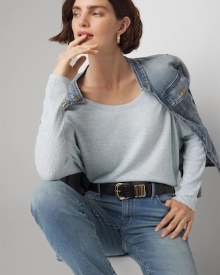 Long Sleeve Ribbed Tunic click to view larger image.