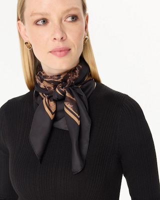 Animal Print Square Scarf