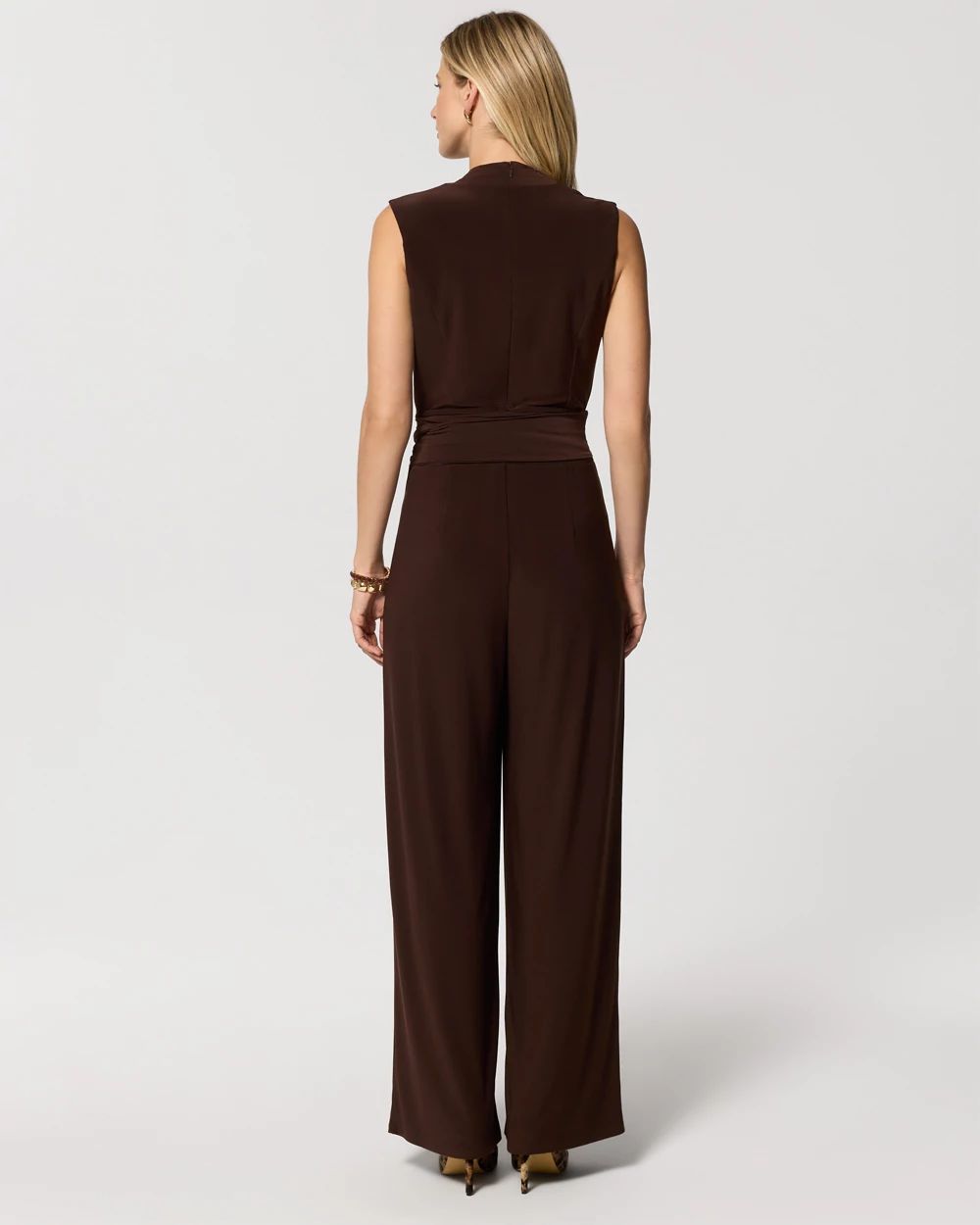 Sleeveless Pleated Jumpsuit click to view larger image.