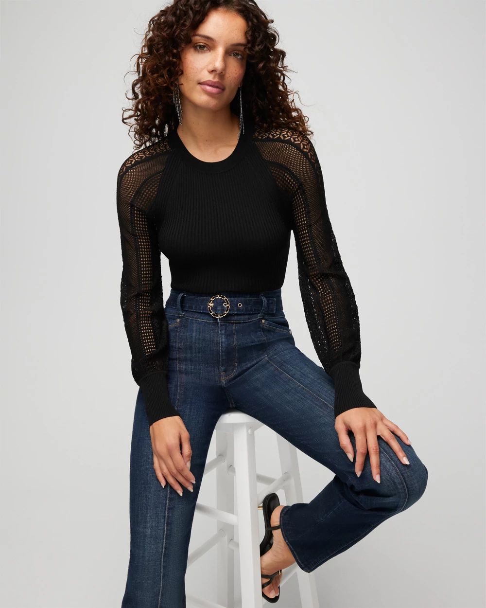 Novelty Stitch Blouson Pull Over