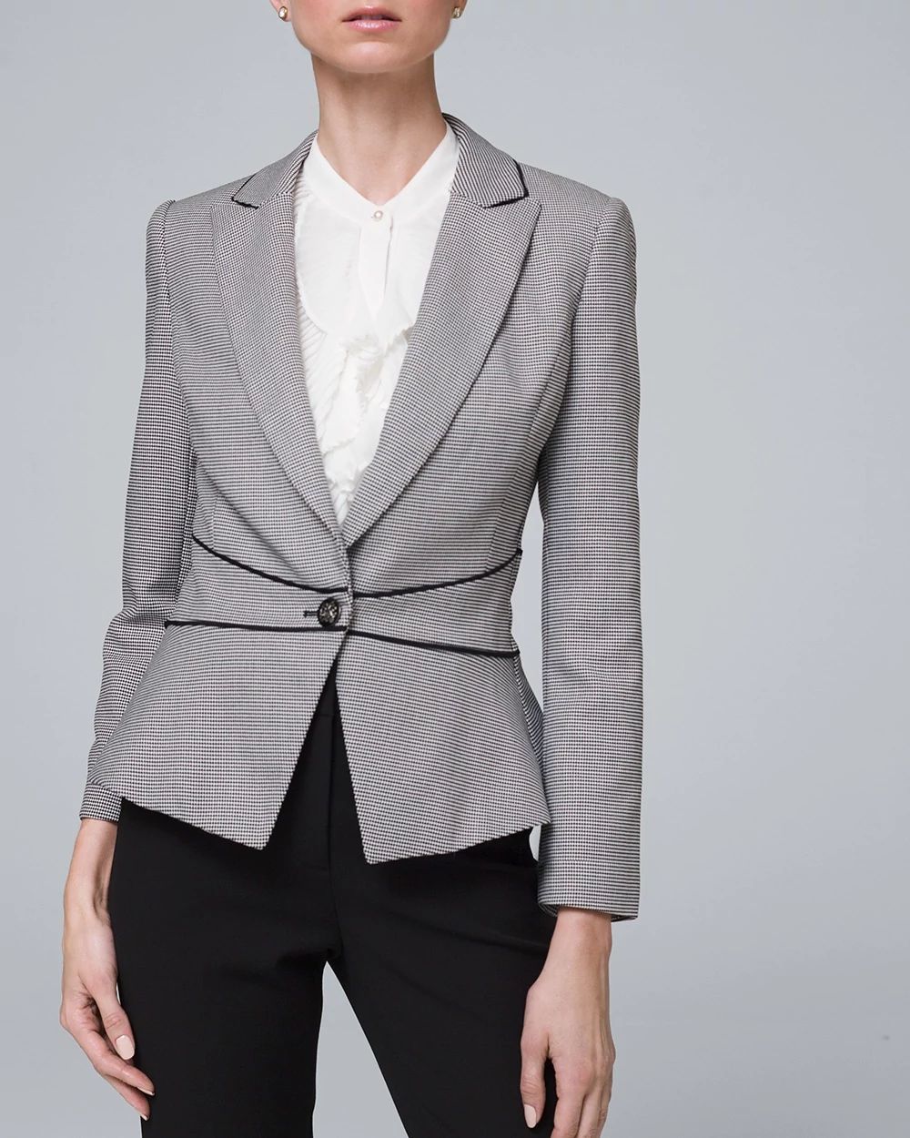 Comfort Stretch Houndstooth Blazer