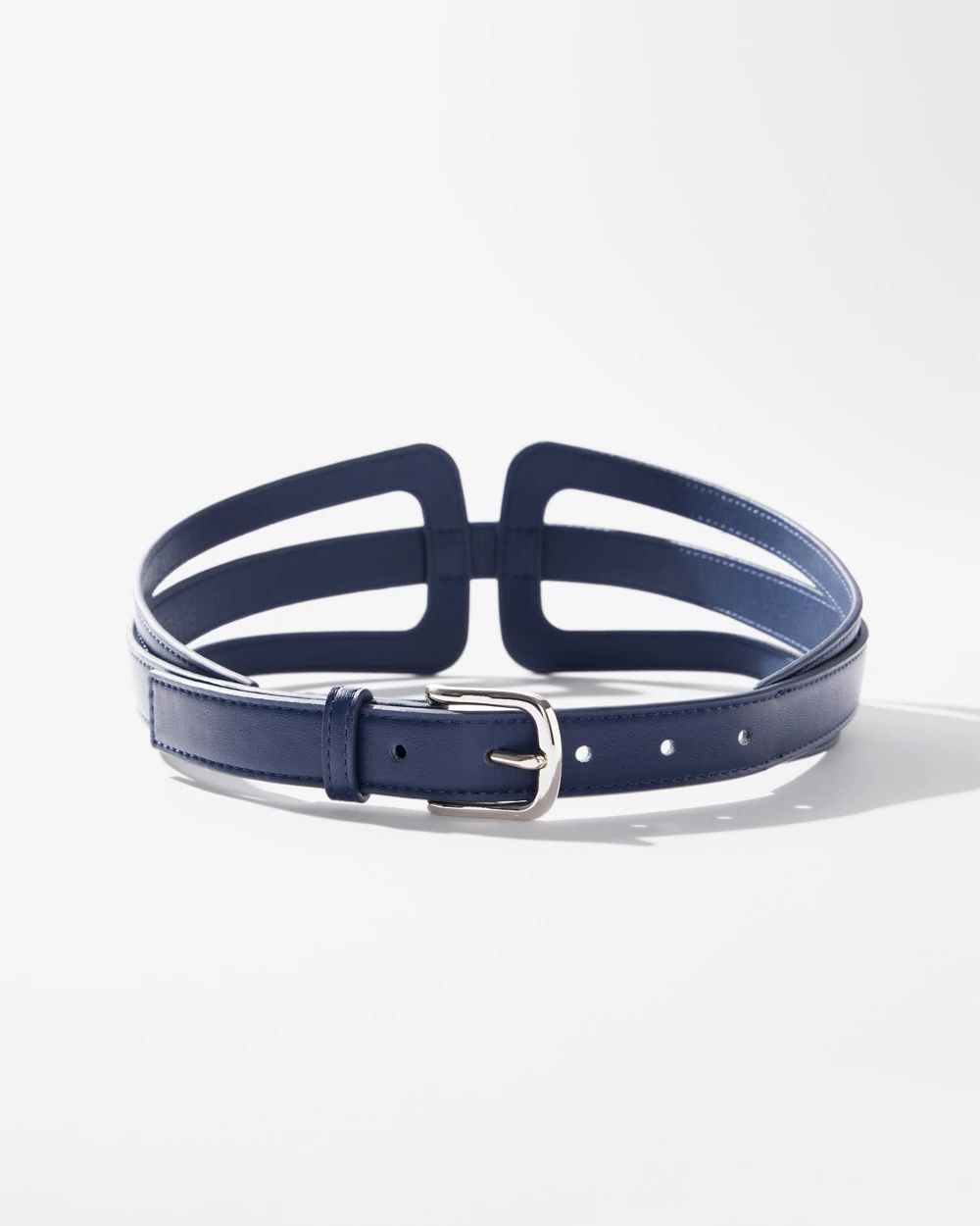 Wide Buckle Cutout Belt