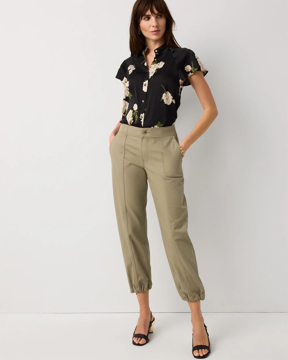 Petite Pret Mid Rise Relaxed Ankle Pant