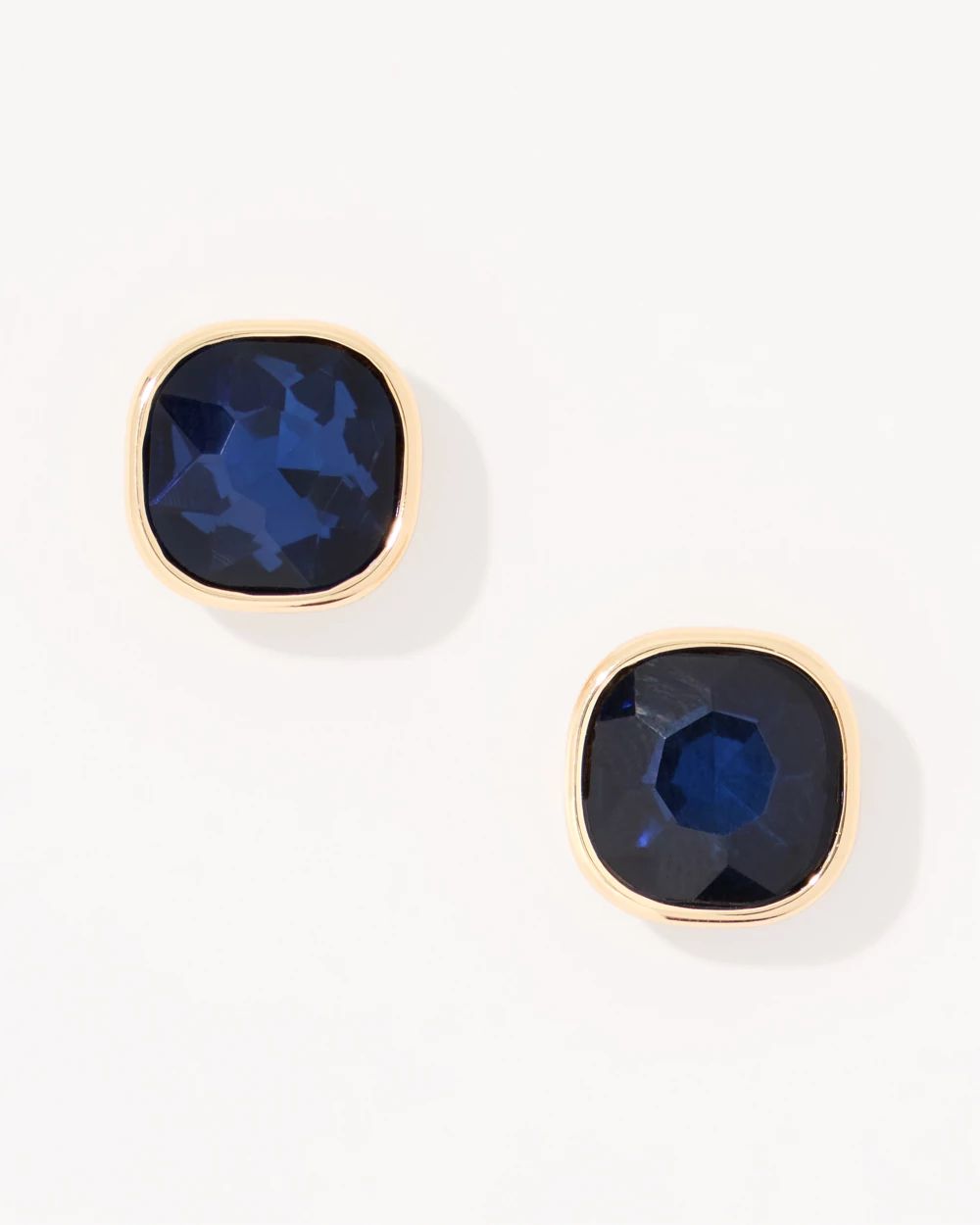 Colored Glass Stud Earrings click to view larger image.