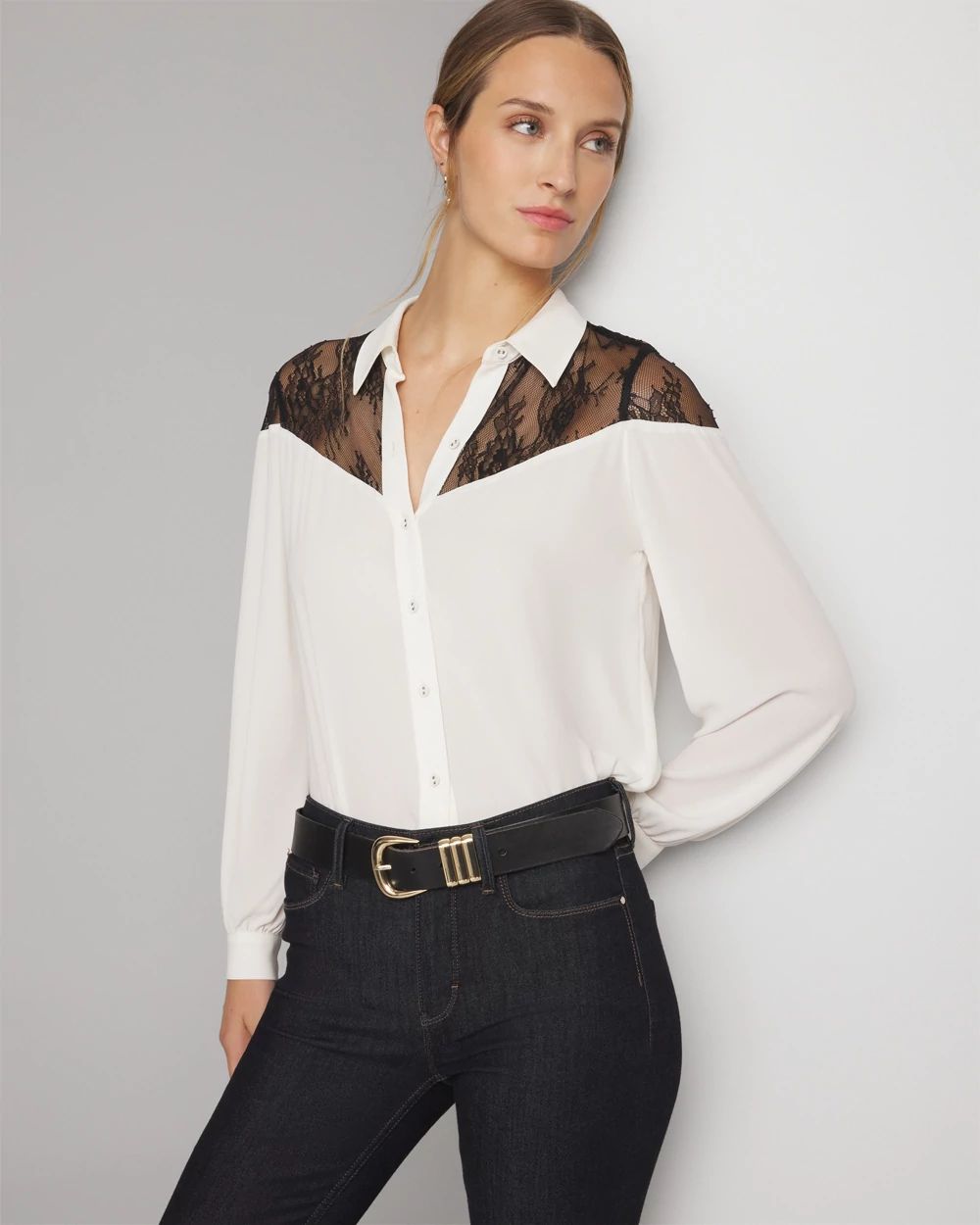Lace Shoulder Shirt