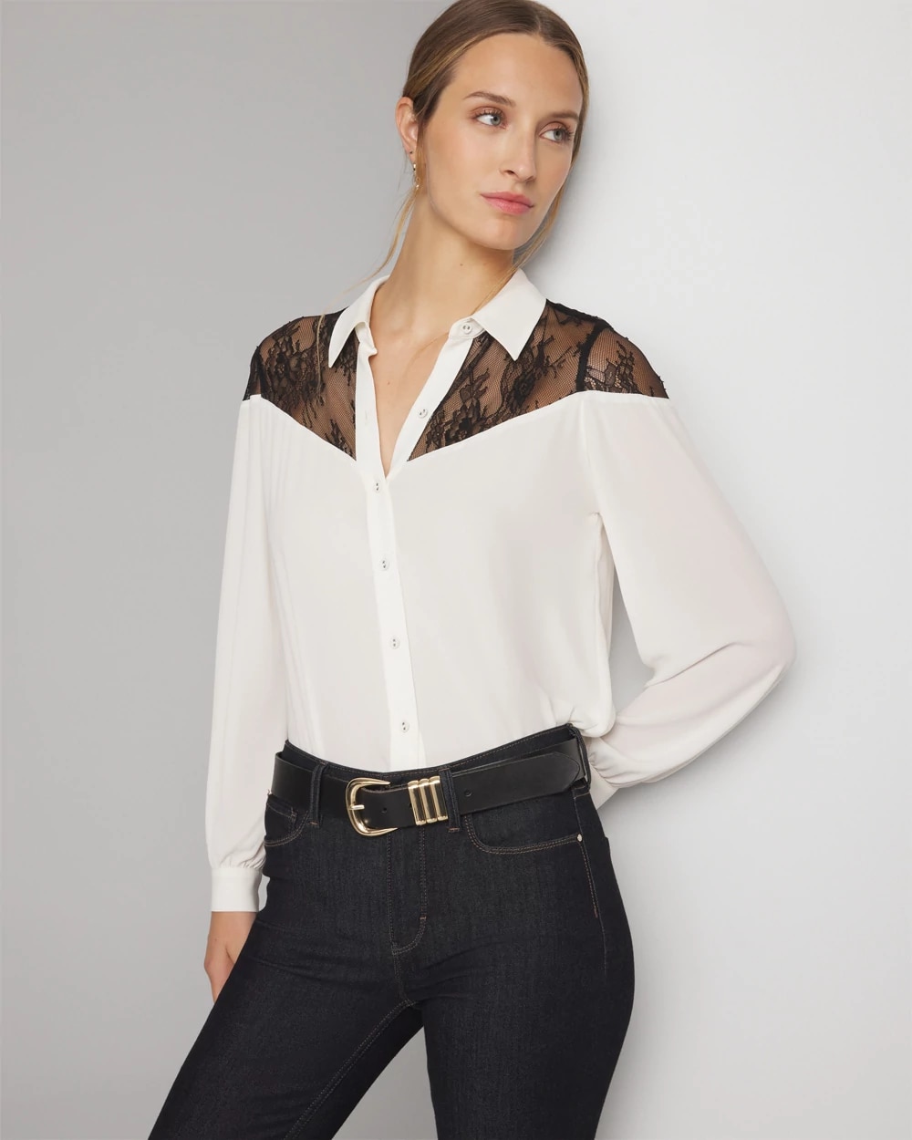 Lace Shoulder Shirt