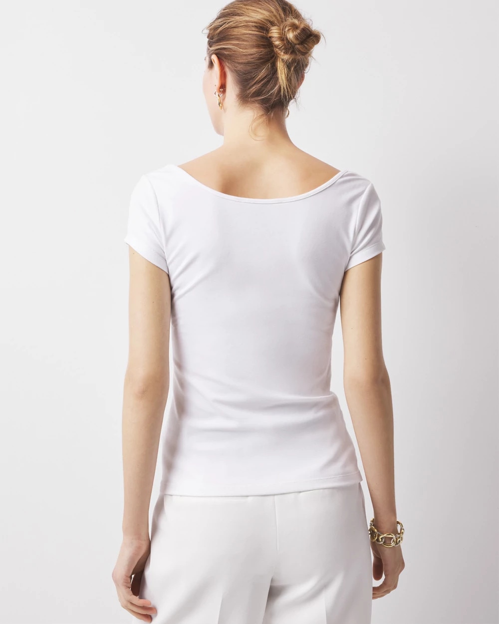 WHBMFORME™ All Ways Stretch Scoop Neck Tee