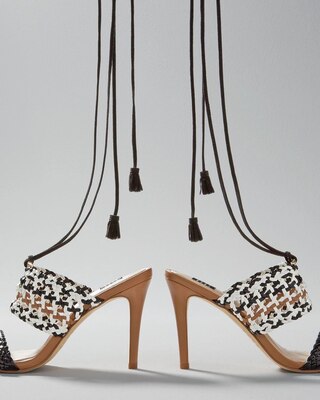 Braided Mid-Heel Gladiator Sandal