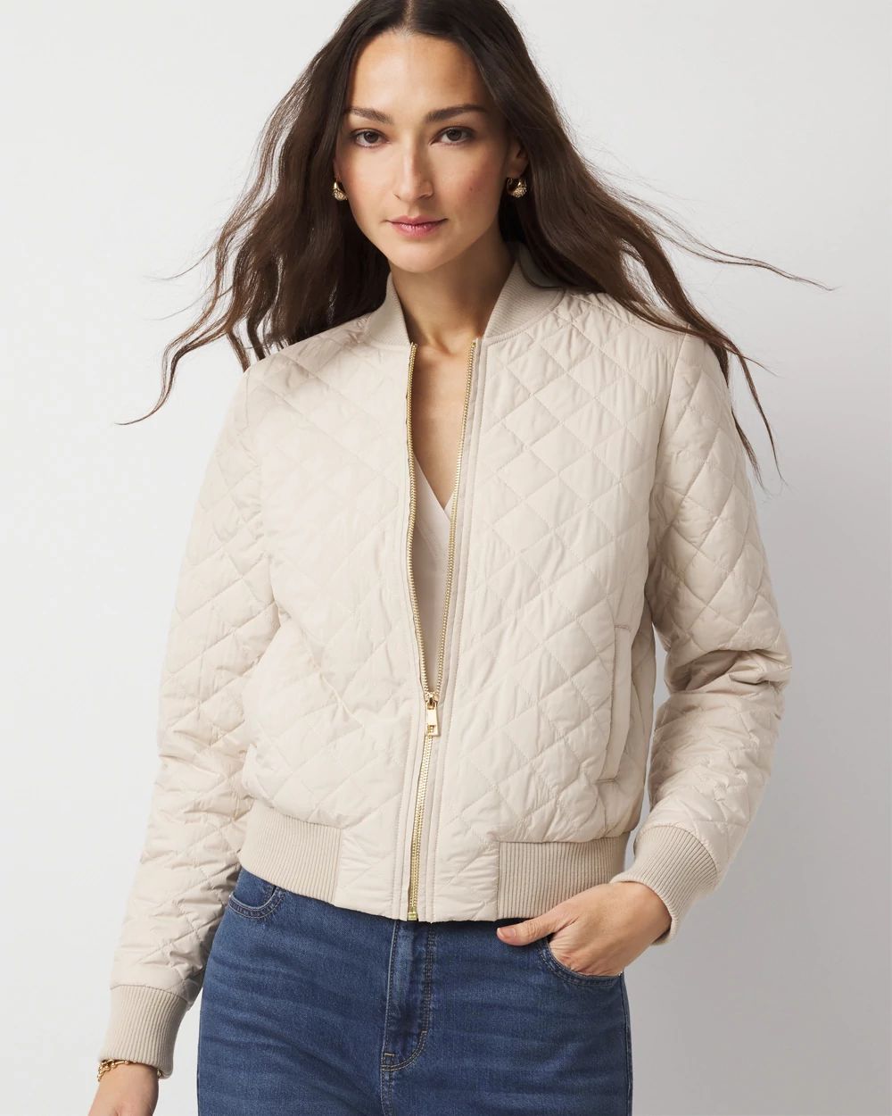 Quilted Bomber Jacket