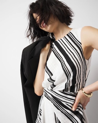 Asymmetric Twist Front Dress click to view larger image.