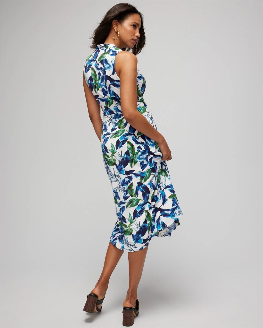 Sleeveless Matte Jersey Twist Front Dress