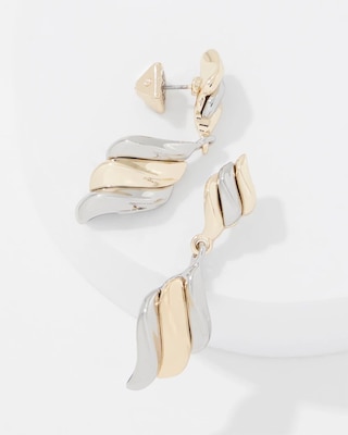 Sculptural Wave Drop Earrings click to view larger image.