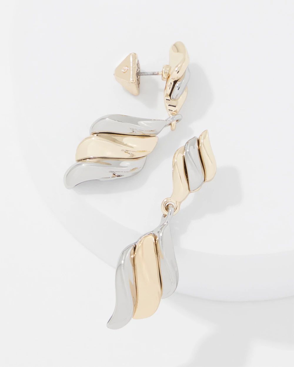 Sculptural Wave Drop Earrings
