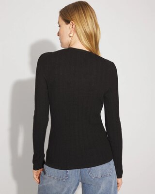 Ribbed Henley Sweater click to view larger image.