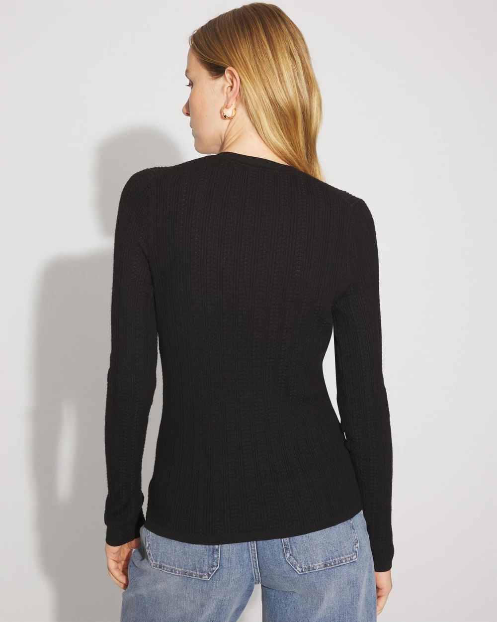 Ribbed Henley Sweater