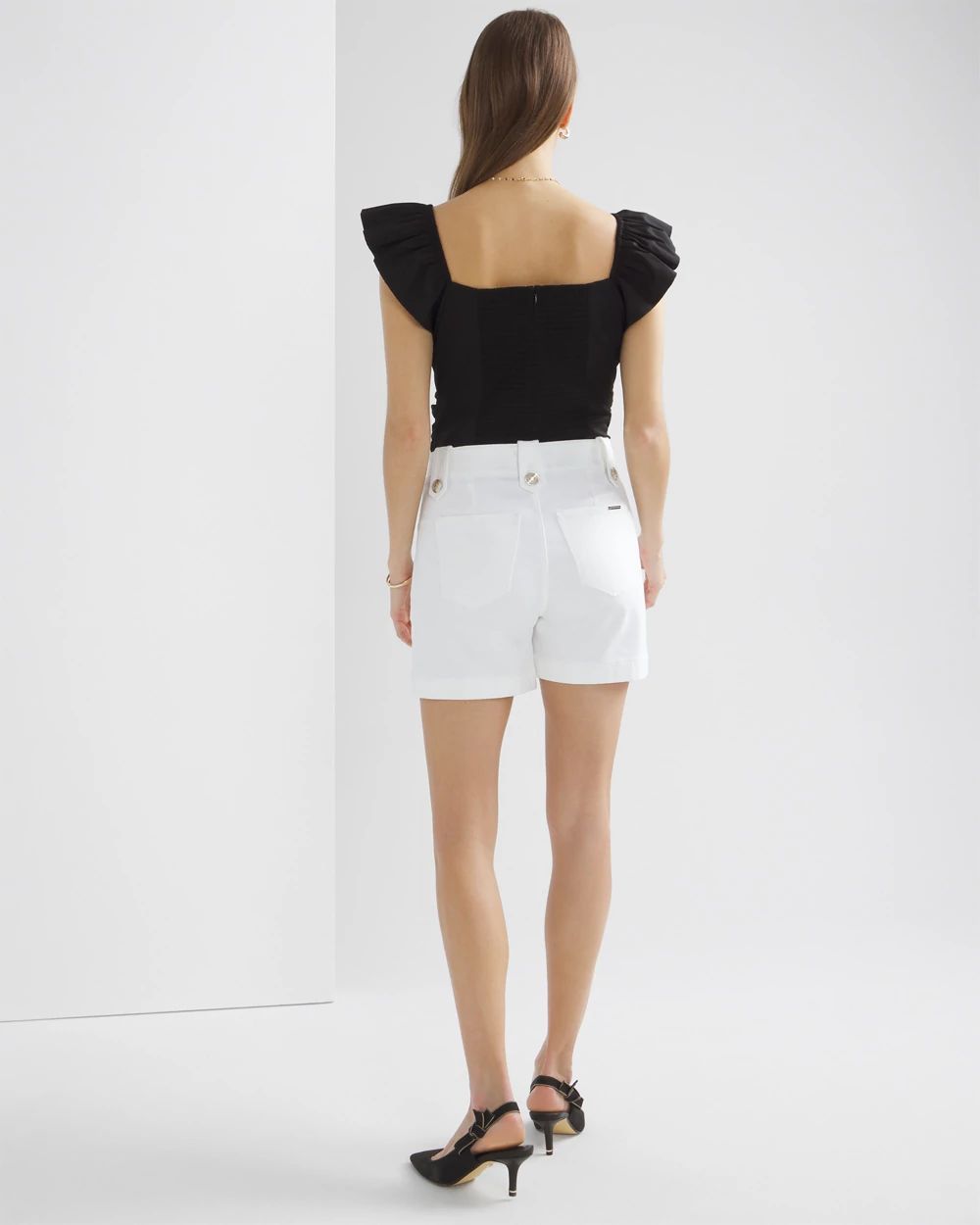 High-Rise Everyday Soft 5-Inch Button Shorts
