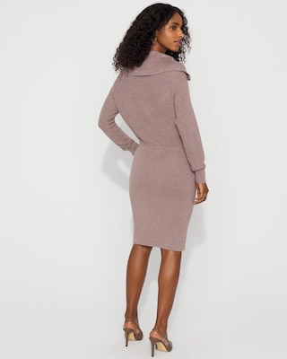 Half-Zip Sweater Mini Dress click to view larger image.