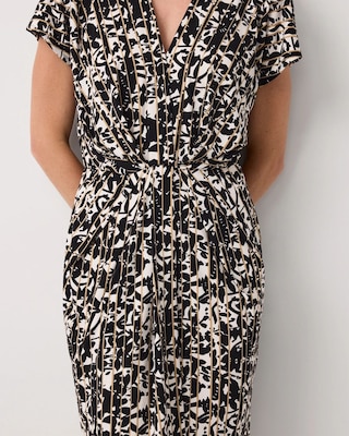 Matte-Jersey Pleated Dress click to view larger image.