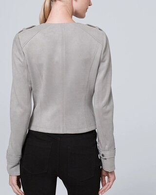 Faux-Suede Moto Jacket