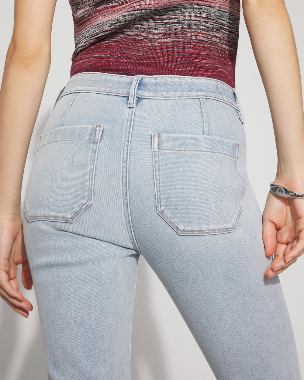Petite Extra High-Rise Novelty Pocket Flare Jean