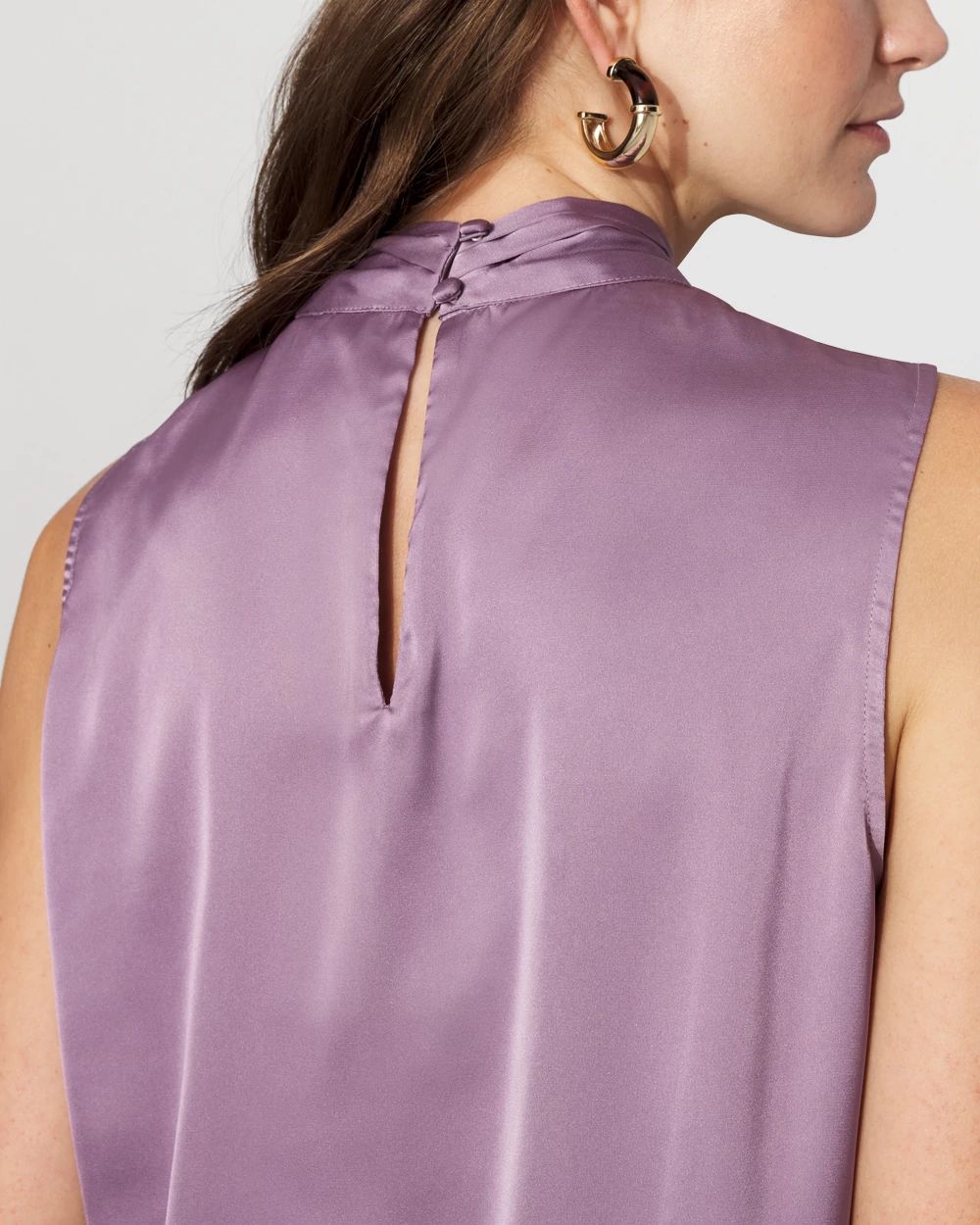 Satin Twist Neck Shell