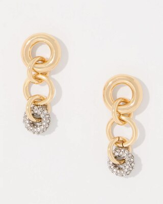 Pavé Rings Linear Earrings click to view larger image.