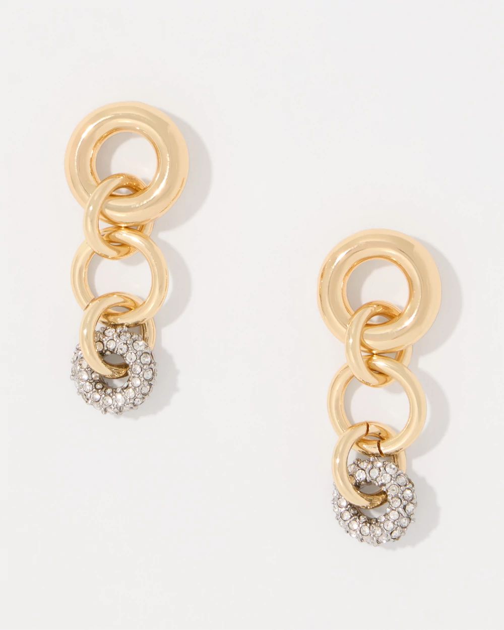 Pavé Rings Linear Earrings