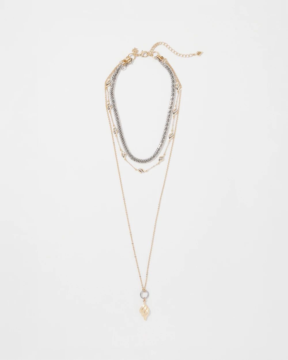 Sculptural Wave Convertible Necklace click to view larger image.