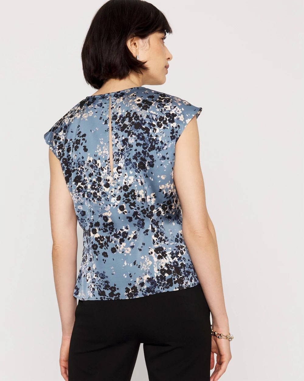 Satin V-Neck Shell