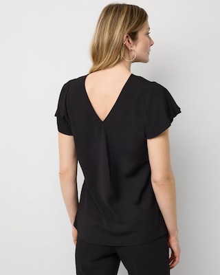 Flutter Sleeve Crepe Shell click to view larger image.