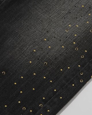 High-Rise Embellished Slim Ankle Jeans click to view larger image.