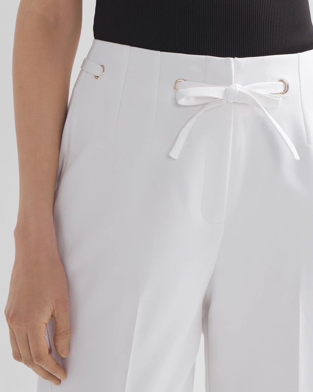 Grommet Tapered Ankle Pants
