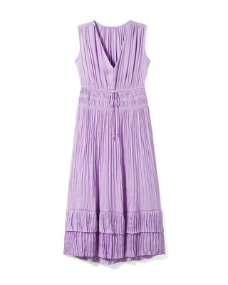 Sleeveless Satin Midi Dress
