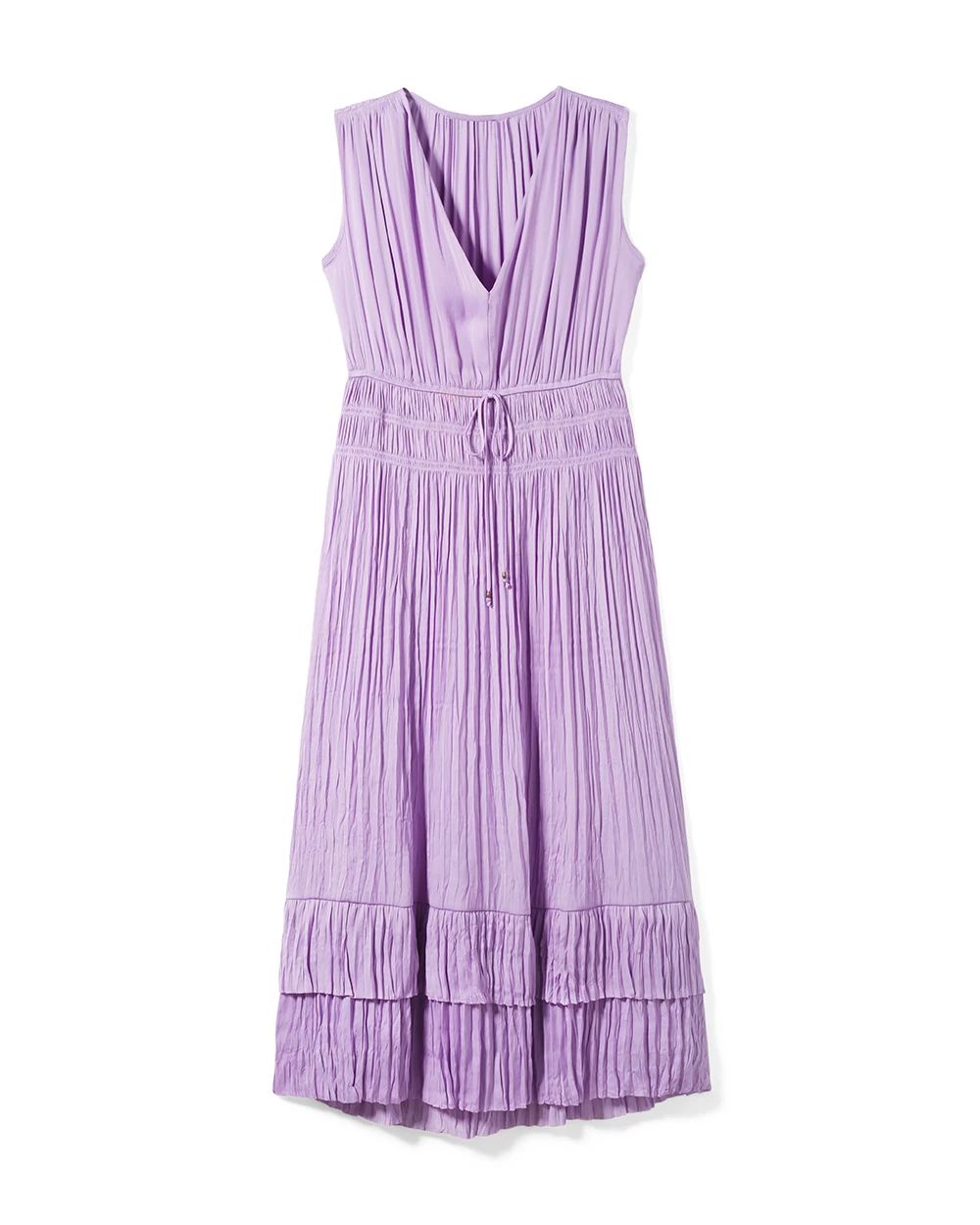 Sleeveless Satin Midi Dress