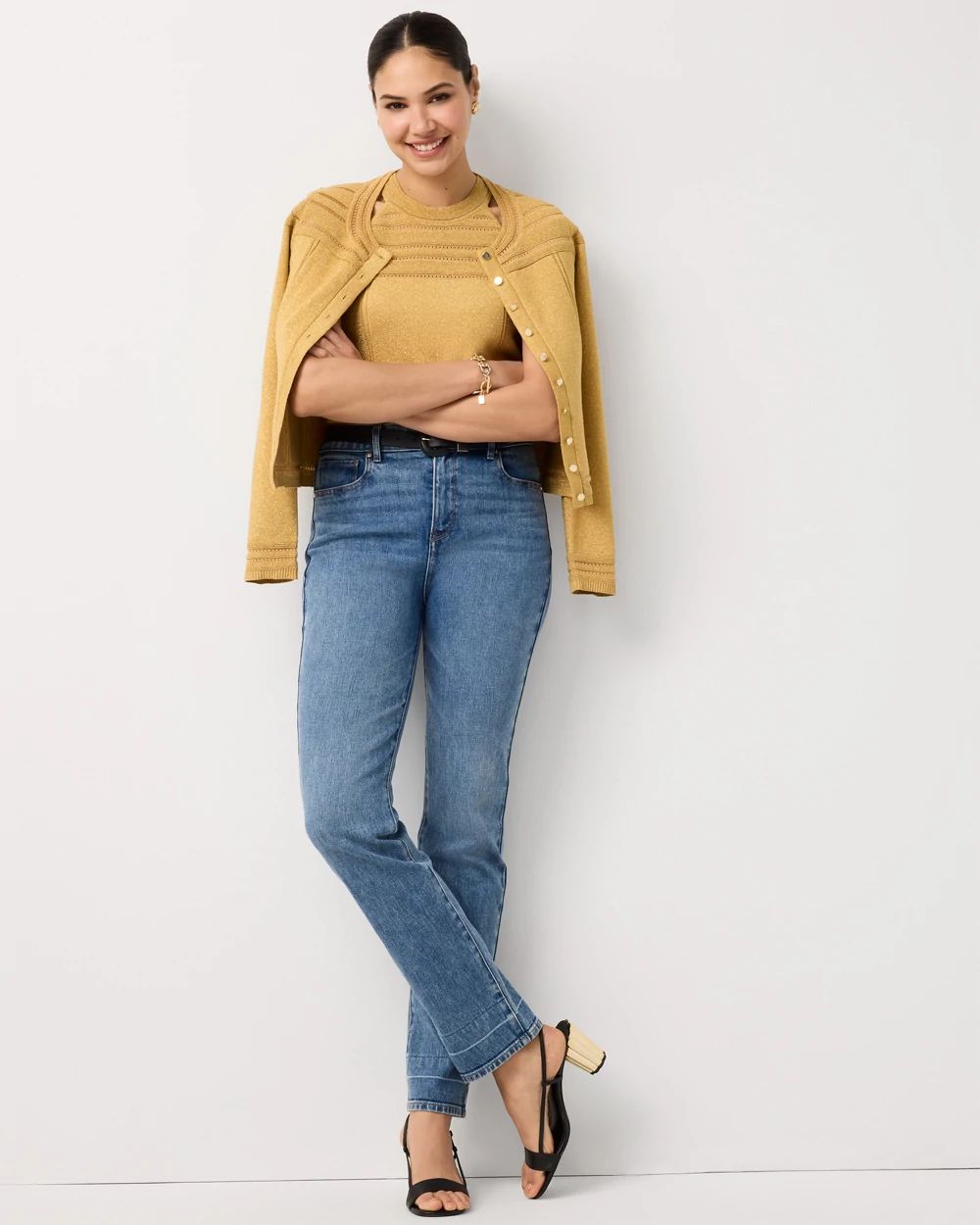 Metallic Knit Halter Top click to view larger image.