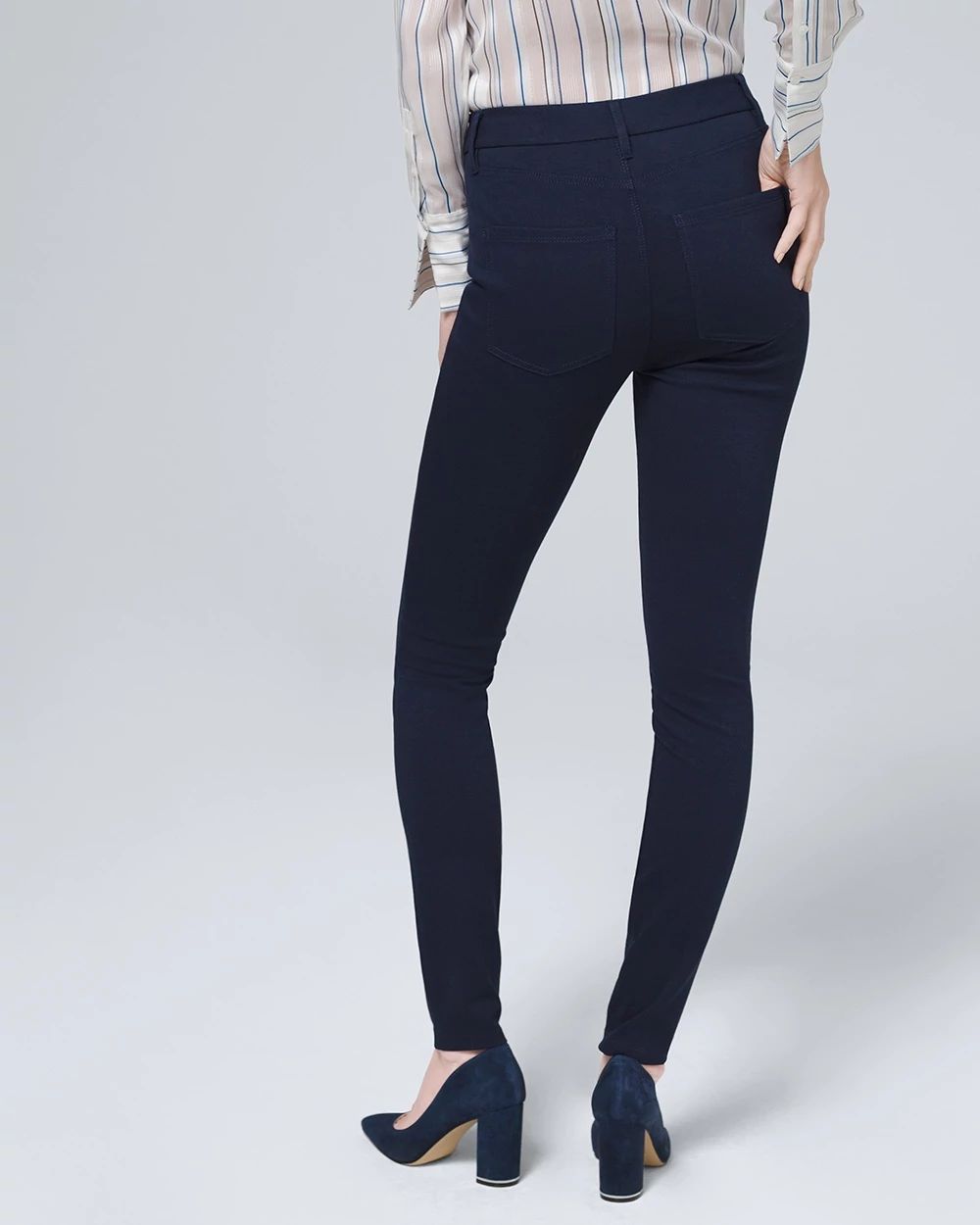 Effortless High-Rise Skinny Ankle Pants with Top Secret Slimming Pockets click to view larger image.