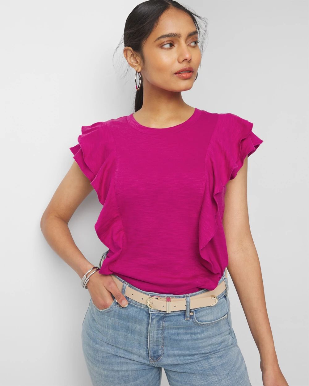 Ruffle Sleeve Tee