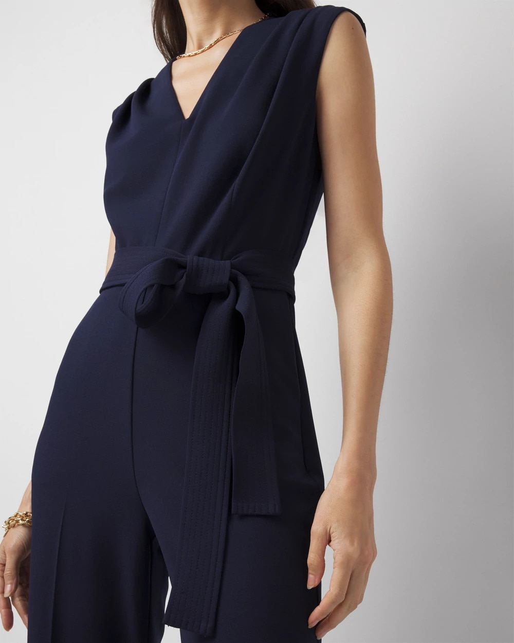 Wide Leg Belted Jumpsuit