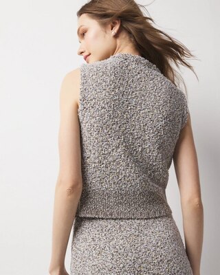 Metallic Tweed Sweater Vest click to view larger image.