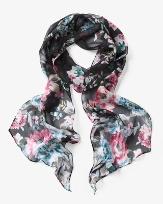 Silk Skinny Oblong Scarf