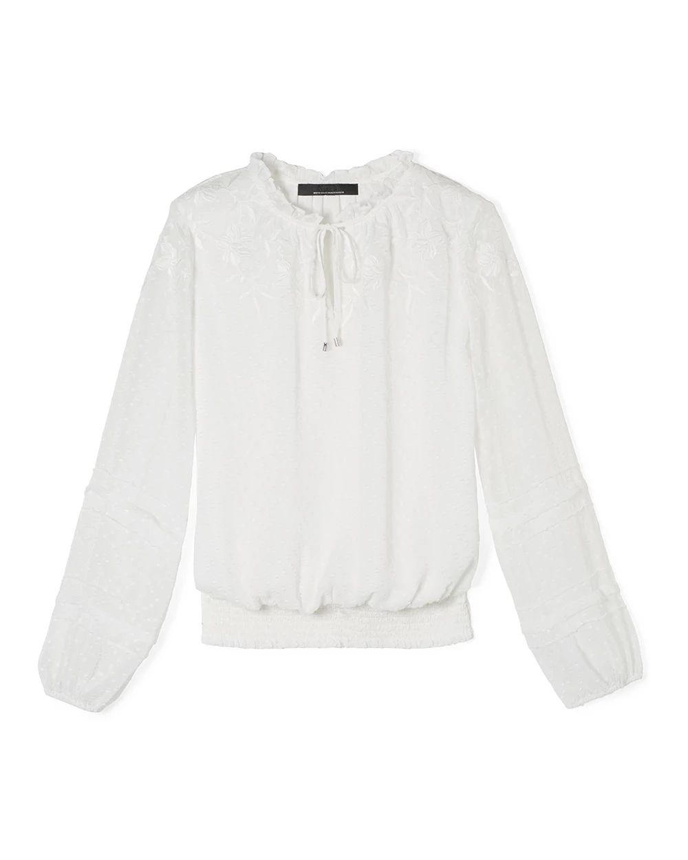 Embroidered Chiffon Blouse