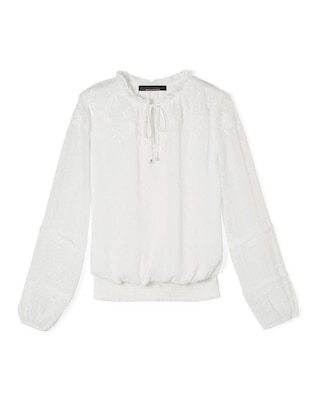 Embroidered Chiffon Blouse