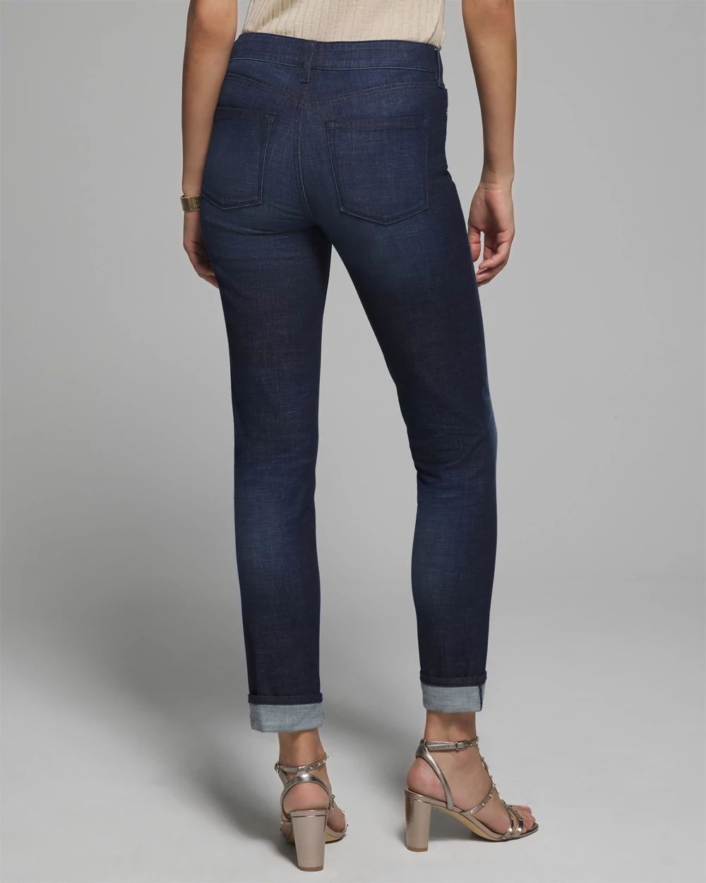 Outlet WHBM Mid-Rise Girlfriend Jean click to view larger image.